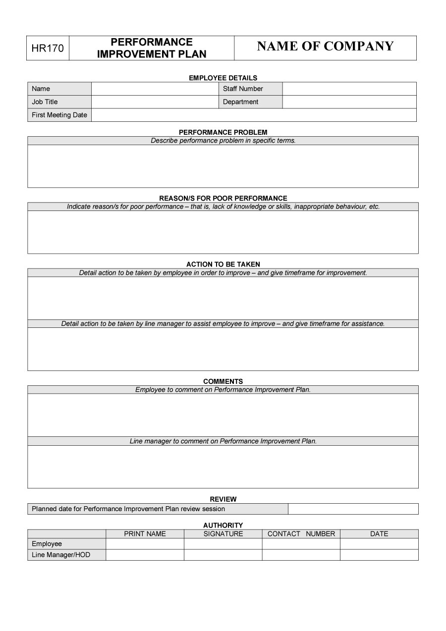 40+ Performance Improvement Plan Templates & Examples 40+ Performance Improvement Plan Templates & Examples