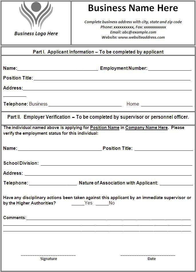 Free Employment Verification Forms | Click on the download button Free Employment Verification Forms | Click on the download button