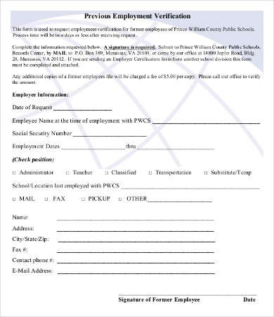Employment Verification Form 12+ Free Word, PDF Documents Employment Verification Form 12+ Free Word, PDF Documents