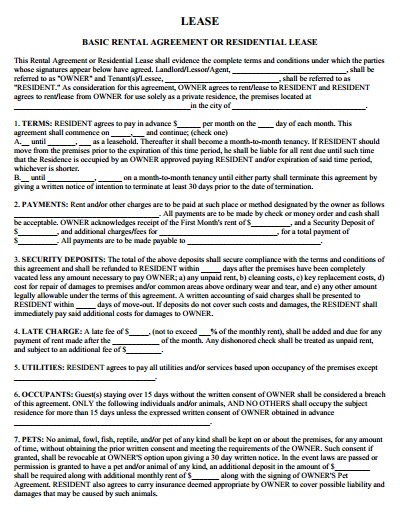 Rental Agreement Free Download, Create, Edit, Fill and Print Rental Agreement Free Download, Create, Edit, Fill and Print