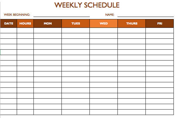 Free Work Schedule Templates for Word and Excel Free Work Schedule Templates for Word and Excel