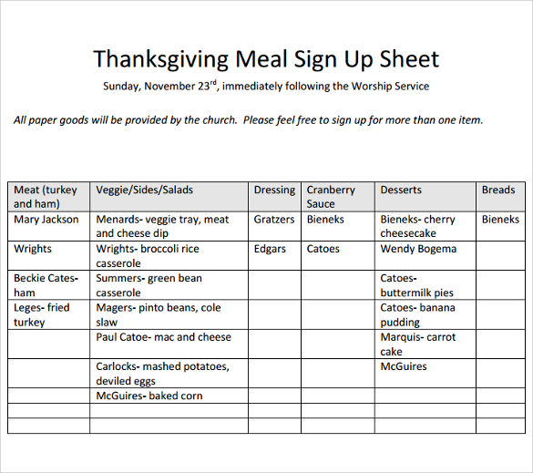 23+ Sample Sign Up Sheet Templates – PDF,Word, Pages, Excel 23+ Sample Sign Up Sheet Templates – PDF,Word, Pages, Excel