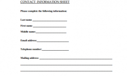 contact information template contact information template