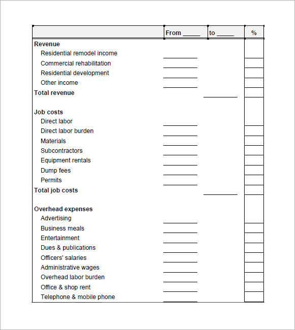 Profit & Loss Statement Template 13+ Free PDF, Excel Documents Profit & Loss Statement Template 13+ Free PDF, Excel Documents