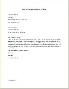 day off request letter Koto.npand.co day off request letter Koto.npand.co