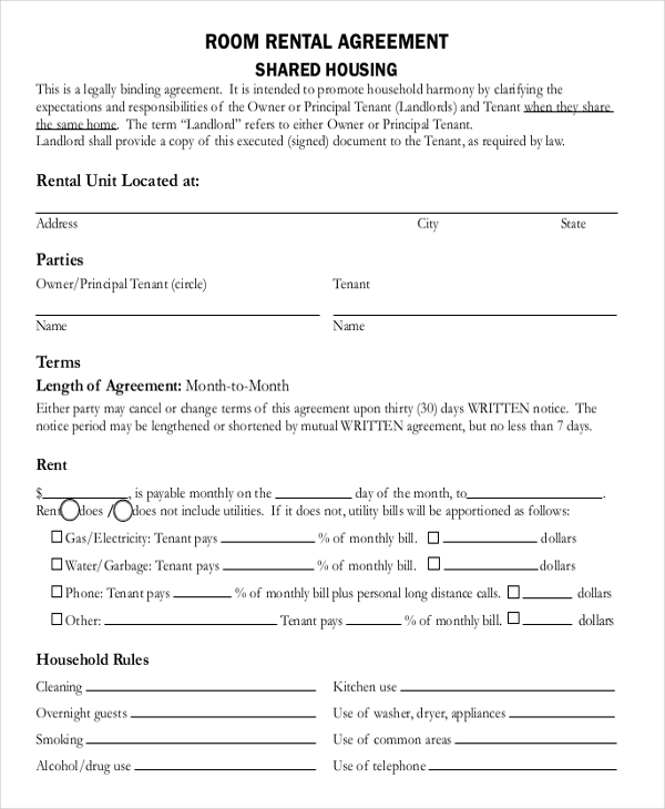 free room lease agreement template 8 room rental agreement free room lease agreement template 8 room rental agreement