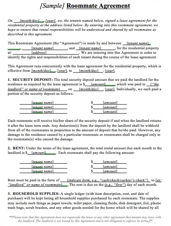 roommate rental agreement template free maryland sub lease roommate rental agreement template free maryland sub lease
