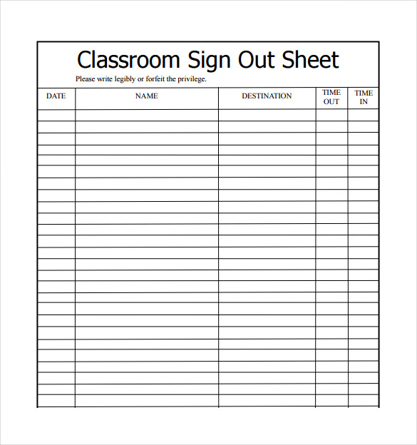 sign out sheet template word Kleo.beachfix.co sign out sheet template word Kleo.beachfix.co